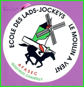 Ancien Autocollant ECOLE DES LADS JOCKEYS AFASEC Gouvieux chantilly Cheval Horse - Imagen 1 de 1