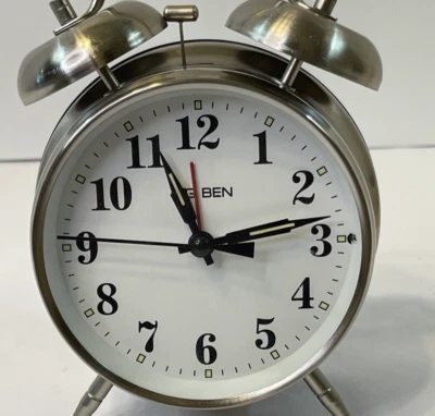 Big Ben 4 1/2" Twin Bell Alarm Clock For Decor And Time Only Alarm Does Not Set - Image 1 of 4