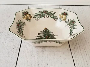 Spode Christmas Tree Garland Square Serving Bowl 9 1/2" - Excellent Condition - Picture 1 of 4