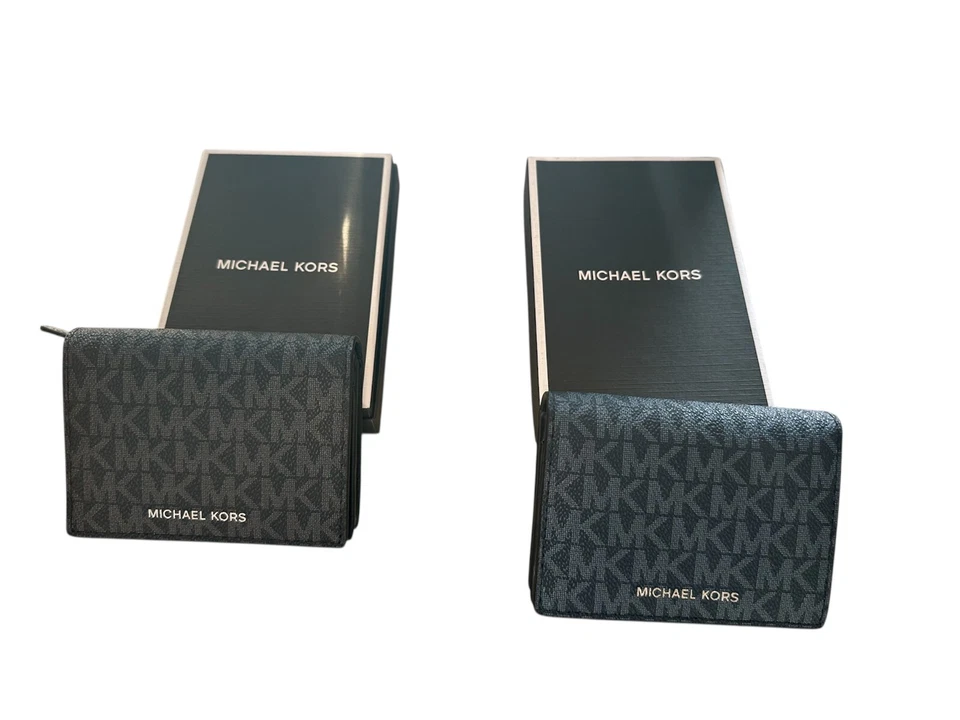 Michael Kors MK Geldbörse Jet Set Cooper, blau oder schwarz, NEU in Geschenkbox - Bild 1 von 4