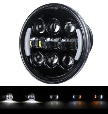 Faro LED de 5,75" con ojo angular apto para motocicleta Indian Scout & Bobber  Foto 1 de 4
