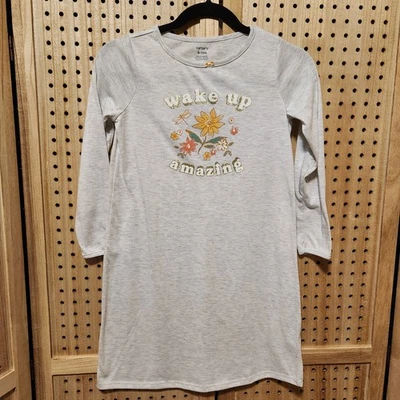 Camisón Carter's Floral Manga Larga Gris Talla 8-10A Pijama Pijama Dormir Foto 1 de 4