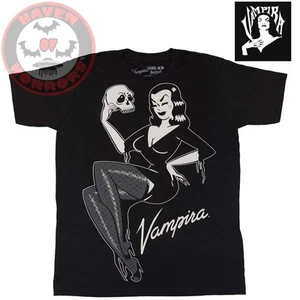 Camiseta pin-up de calavera jumbo vampira - Imagen 1 de 5