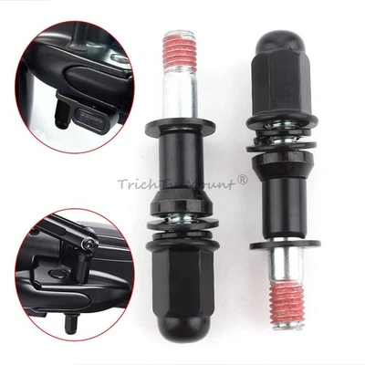 Espejos negros señales de giro montaje hardware adaptador perno apto para Harley Davidson Foto 1 de 4