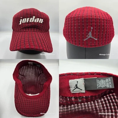 Gorra ajustada tejida granate deportiva Jordan bordada vintage rara S/M Foto 1 de 4