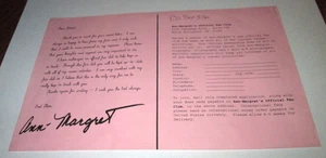 ANN-MARGRET 60ER JAHRE OFFIZIELLER FANCLUB ORIGINAL BESTELLFORMULAR - Bild 1 von 1