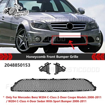 For Mercedes-Benz C-Class AMG W204 2007-11 Front Lower Bumper Mesh Grille Grill - Image 1 of 4