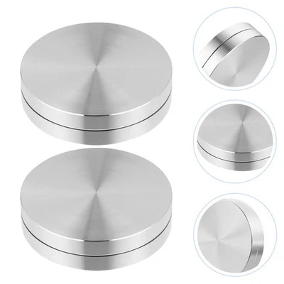 2 Pcs Cake Stand Spinner Dining Table Turntable Metal for Decorating - Image 1 of 4