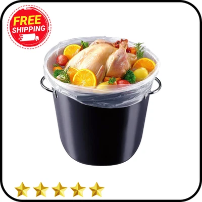 DAMAISELY 12 Pack Brine Bag, 5Mil 20x30 Turkey Brining Bags, 5 Gallon Bucket Liner Bags...