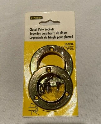 Nuevos enchufes de poste de armario de latón Stanley para colgar barra de ropa barra de suspensión Foto 1 de 2