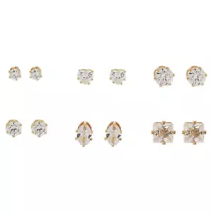 The Time and Tru Women's Jewelry Essentials Simulated Diamond Stud Earrings set - Picture 1 of 1