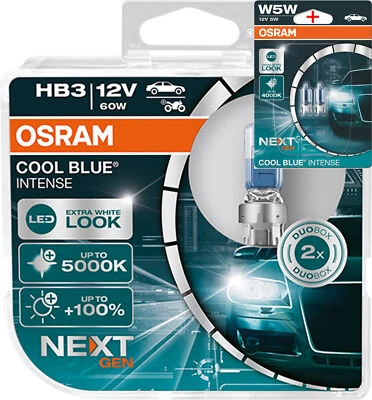 Osram HB3 12V 60W Cool Blue INTENSE NextGen. 5000K +100% 2Stk.+W5W Blau - Bild 1 von 4