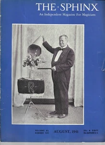 THE SPHINX, AN INDEPENDENT MAGAZINE FOR MAGICIANS,AUG. 1941-ED RENO COVER - Imagen 1 de 2