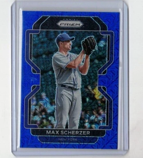 MAX SCHERZER 2022 PANINI PRIZM TIER III BLUE MOJO PRIZM 198/199 #243