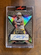 2022 Justin Herbert 7/8 Leaf Exotic Elephant Prizm Auto Factory Sealed Case