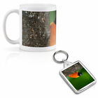 Mug & Square Keyring Set - Tropical Tanager Bird Baltimore Oriole  #46386