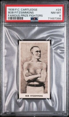 1938 F.C. Cartledge #24 BOB FITZSIMMONS Famous Prize Fighters Boxing / PSA 8 - Image 1 of 2