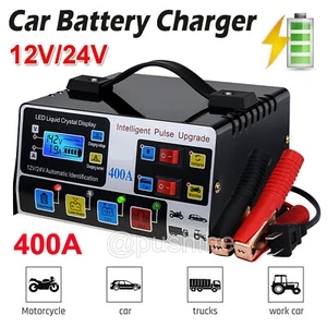400A Smart Battery Charger 12V/24V Automatic Pulse Repair Car Battery Charger US - Picture 1 of 9