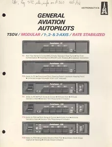 Folleto de pilotos automáticos de aviación general de astronáutica con listas de precios de noviembre de 1976 TSO'd - Imagen 1 de 6