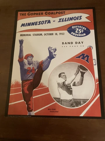 1952 Minnesota Gopher Vintage Football Poster  - Great For Framing Cover