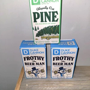 Duke Cannon Supply Co. Frothy The Beer Man + Pine Big Ass Brick Of Soap 10 OZ - Picture 1 of 9