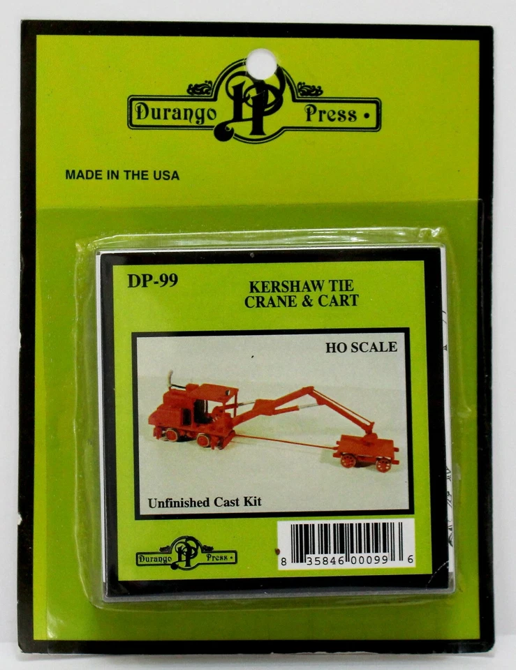 Durango Press HO DP-99 Kershaw Tie Crane & Cart Cast Metal Craftsman Kit NIB - Image 1 of 2