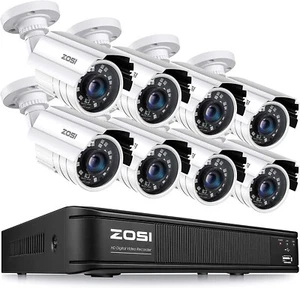 ZOSI 1080p 4-in-1 Security Home Camera System 8CH DVR CCTV Human Car Detection - Picture 1 of 13