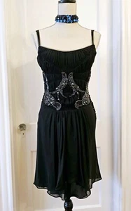 $3.5 Costume National Chiffon Dress with Bird Embroidery, size 40 (IT), 4 (US) - Picture 1 of 23