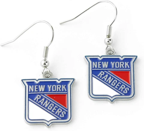 NEW YORK RANGERS - TEAM LOGO - DANGLE EARRINGS BRAND NEW - NHL-ER-015-12 Cover