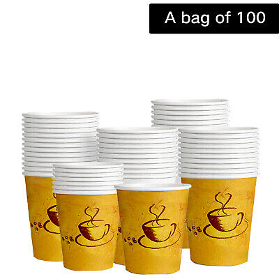 100 Packs 12 Oz Disposable Paper Coffee Cups Party Cups For Hot And Cold Drinks • 14.99$