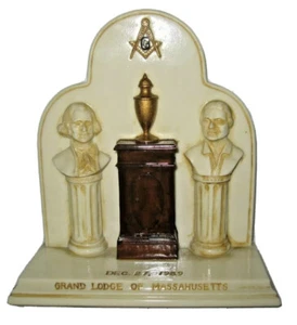 SEBASTIAN MINIATURE SML-570 Grand Lodge of MA Plaque (Spelling ERROR) Proof 5222 - Picture 1 of 4