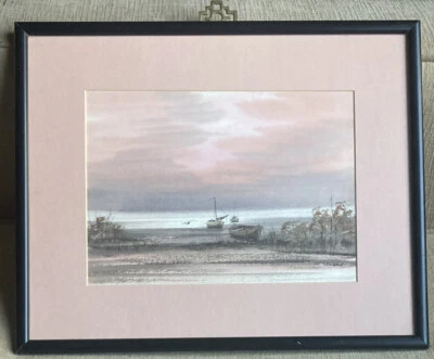 Arte enmarcado pintura paisaje acuarela original artista vietnamita Boon Leau Foto 1 de 4