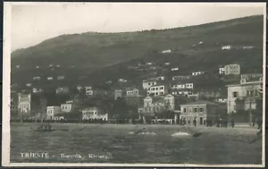 Italy RPPC 1924 – Trieste Barcola Riviera View – Mailed to Czechoslovakia - Picture 1 of 2