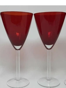 Rot Kristall Weingläser Valentinstag - Bild 1 von 2