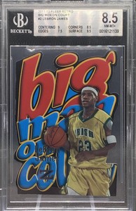 2011-12 Fleer Retro LeBron James Big Men on Court Insert #2 BGS 8.5 NM-MT+