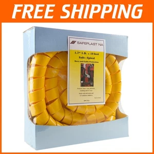 Durable Yellow Spiral Wrap for Hydraulic & Pneumatic Hoses – 10' Pre-Cut Length - Afbeelding 1 van 8
