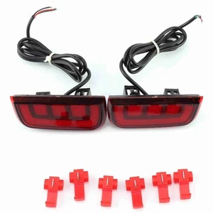 Hot 2pcs Car Rear Bumper Tail Light DRL LED Brake Reflector Fog Lamp For - Picture 1 of 11