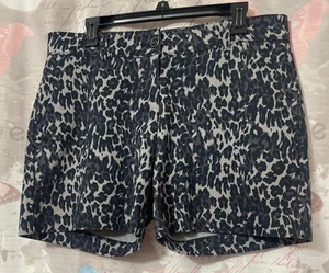 Pantalones Cortos ISAAC MIZRAHI NY Para Mujer Talla 12 Gris Estampado Leopardo Chino Algodón Elástico - Imagen 1 de 16