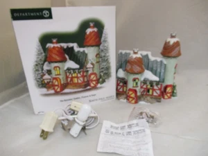 2008 Dept 56 North Pole THE REINDEER STABLES, PRANCER & VIXEN #805542 -  Works! - Picture 1 of 10
