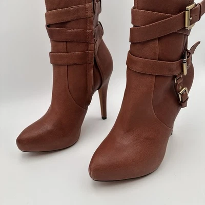Botas hasta la rodilla Sam Edelman para mujer Roula de cuero marrón 9,5 M Foto 1 de 4