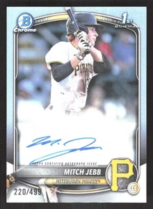 Autógrafo refractor Bowman Chrome 1st Bowman Mitch Jebb 2025 220/499 - Imagen 1 de 2