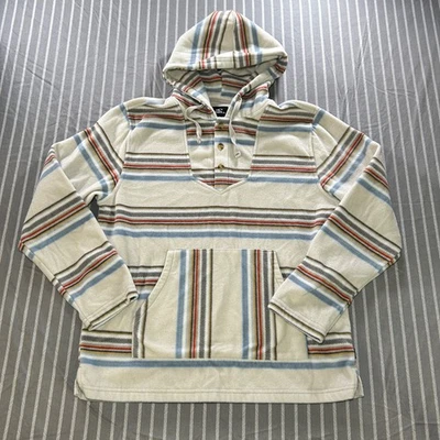 Poncho O'Neill Newman Superfleece para hombre talla mediana tostado, azul, blanco naranja Foto 1 de 3