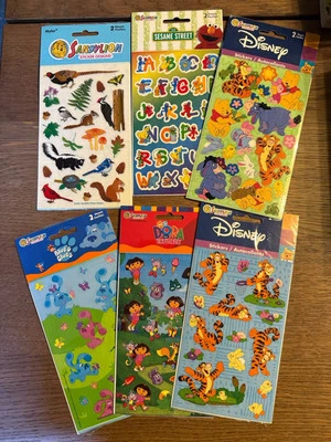 Lote De Colección De 6 Paquetes De Pegatinas SANDYLION Plaza Sésamo Pooh Dora Nature Blue’s Foto 1 de 4