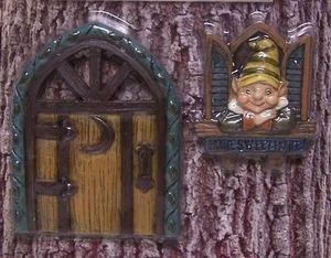 Tree Trunk Fairy & Gnome Door & Window Set Home Sweet Home garden fantasy NEW - Picture 1 of 1
