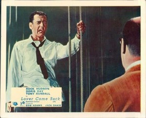 LOVER COME BACK ORIGINAL LOBBY CARD ROCK HUDSON DORIS DAY TONY RANDALL