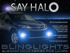 LED Halo Angel Eye Fog Lamps Driving Light Kit for 2013-2015 Toyota Rav4 - Picture 1 of 8