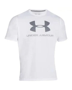 Under Armour Sportstyle Logo T-Shirt short Sleeve Shirt Man,White - Picture 1 of 5