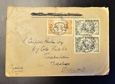 Couverture Nigeria envoyée à Twickenham Middlesex Angleterre avec 3 timbres jolie