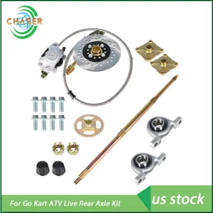 New 32" For Go Kart ATV Live Rear Axle Kit Rear Axle Assembly (w/o Chain) - Picture 1 of 11