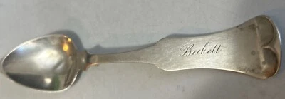 Moneda americana del sur cuchara de plata Beggs & Smith Cincinnati antes de la Guerra Civil 21,6 g Foto 1 de 4